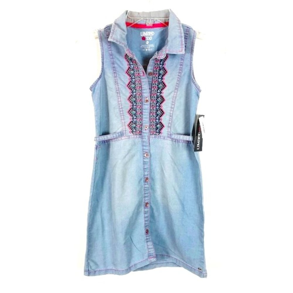 Limited Too Sleeveless Jean Dress Size 8/10